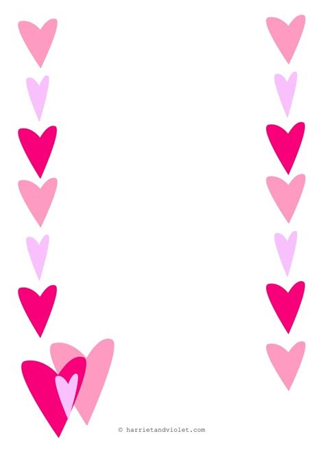 printable red  pink heart border  gif jpg   png downloads