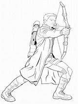Hawkeye Coloring Pages Printable Boys Color sketch template
