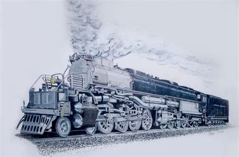 north american steam loco big boy      colour pencil