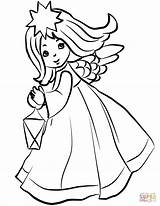 Angel Christmas Coloring Pages Lantern Printable Angels Drawing Puzzle sketch template