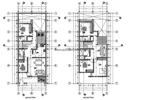 bedroom rectangular house autocad plan   cad floor plans