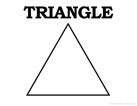 printable triangle shape print  triangle shape