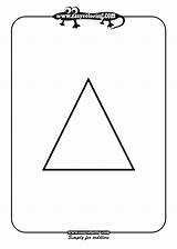 Shapes Coloring Triangle Pages Easy Easycoloring Tracing Kids Toddlers Simple sketch template