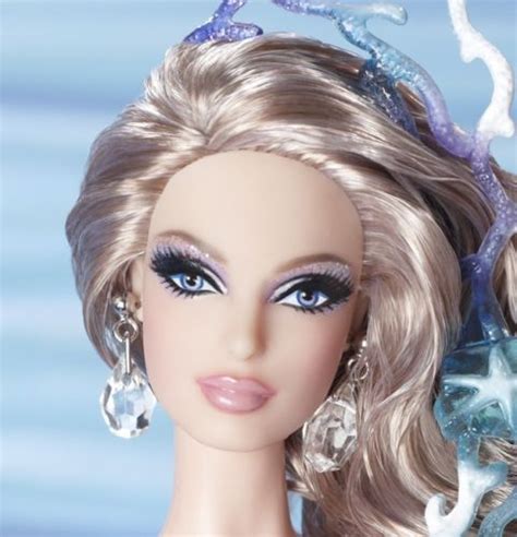 details about the mermaid fantasy gold label w3427 barbie doll in mattel shipper box mermaid