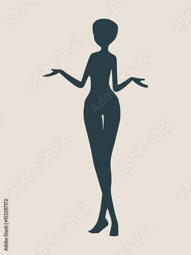 sexy women silhouette fashion mannequin vector