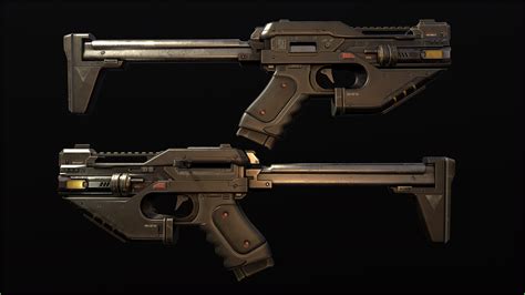 sci fi gun polycount