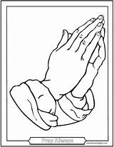 Praying Hands Coloring Pages Rosary Catholic Printable Jesus Hand Color Boy Colouring Template Sheet Children Sheets Rosaries Old Drawing Sketch sketch template
