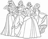 Coloring Disney Pages Princesses Princess Colouring Printable Clipart Library Clip sketch template