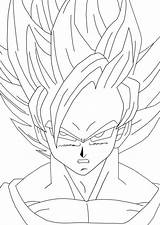 Goku Super Saiyan Coloring Pages Dragon Ball Son Para Colorear Deviantart Popular Coloringhome sketch template