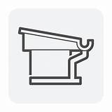 Gutter Icon Drainage sketch template