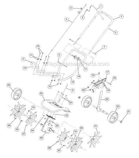 troy bilt tbec parts list  diagram akg  ereplacementpartscom
