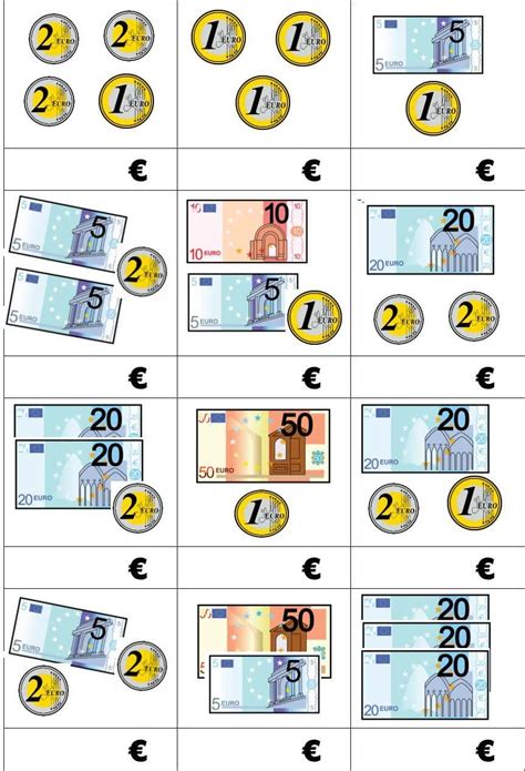euro printable play money printable word searches