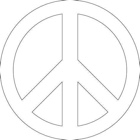 peace sign template printable printable templates