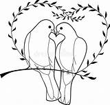 Doves Tauben Colombe Zeichnen Zeichnung Colombes Bordar Mariage Vögel Malvorlagen Liefde Duiven Husband Coloriage Blumen Fadenkunst Stickmuster Hochzeitstauben Einfache Dinge sketch template