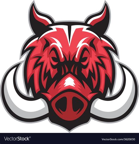 hog head mascot royalty  vector image vectorstock