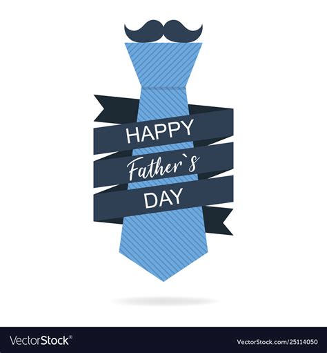 fathers day tie  flat design celebration day vector image