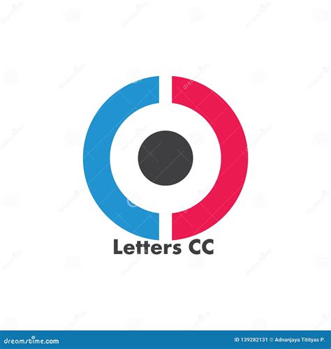 simple geometric letter cc logo vector stock vector illustration  creative connect