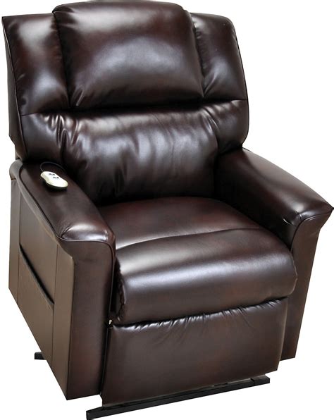 bonded leather  position power lift recliner brown  brick
