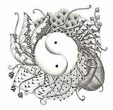 Yang Yin Zentangle Ying Zentangles Mandala Via Drawings Tangle Patterns Flickr Coloring Ml Studio Choose Board Symbols Doodle sketch template