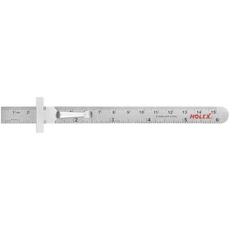 Regla Graduada De Acero Con Clip Deslizante Inoxidable 150 Mmholex