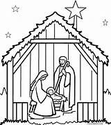 Nativity Scene Coloring Pages Drawing Manger Christmas Printable Pencil Simple Kids Cool2bkids Sketch Outdoor Sheets Templates Template Quality High Scenes sketch template