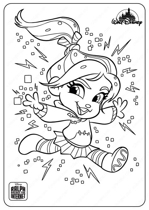 ralph breaks  internet vanellope coloring pages