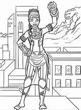Pantera Marvel Shuri Colouring Wakanda Justcolorr Dibujar sketch template