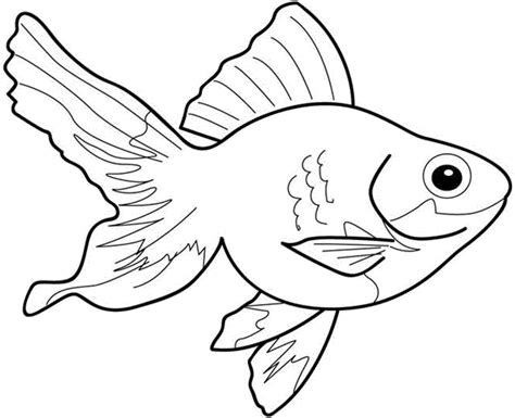 goldfish underwater coloring book  print