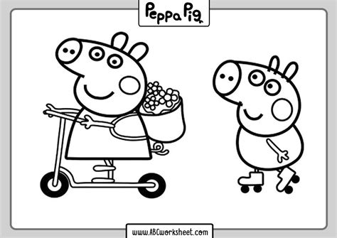 peppa pig coloring pages  printable