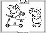 Peppa Pig Coloring Pages Printable Kids Colouring Cartoon Printables Worksheet Pegga sketch template