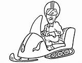 Coloring Snowmobile Ski Doo Pages Skidoo Drawing Getcolorings Printable Getdrawings Print Color sketch template