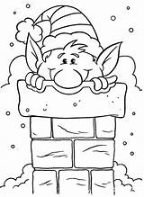 Noel Elf Weihnachten Handcraftguide Kamin Pere Ausmalbilder Fireplace Hojas Chimney Pops Popping Chimmney Elves Malvorlage Magique Lutin Colorier Kawaii Materi sketch template