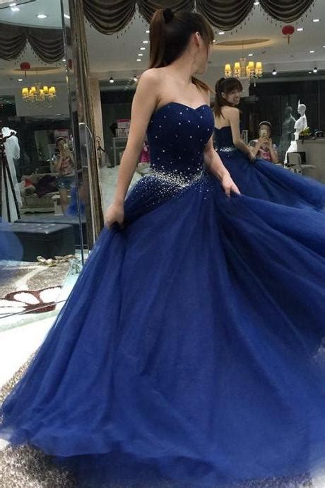 blue two piece taffeta mermaid prom dress evening gown with beaded