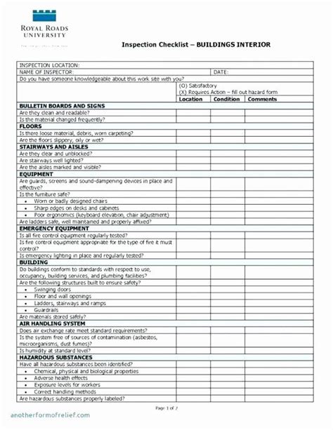 commercial property inspection checklist lovely mercial property