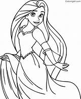 Rapunzel Tangled Coloringall Precise Then sketch template