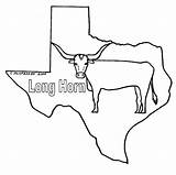 Longhorns Horn sketch template