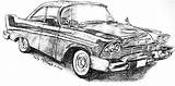 Plymouth Fury 1958 sketch template