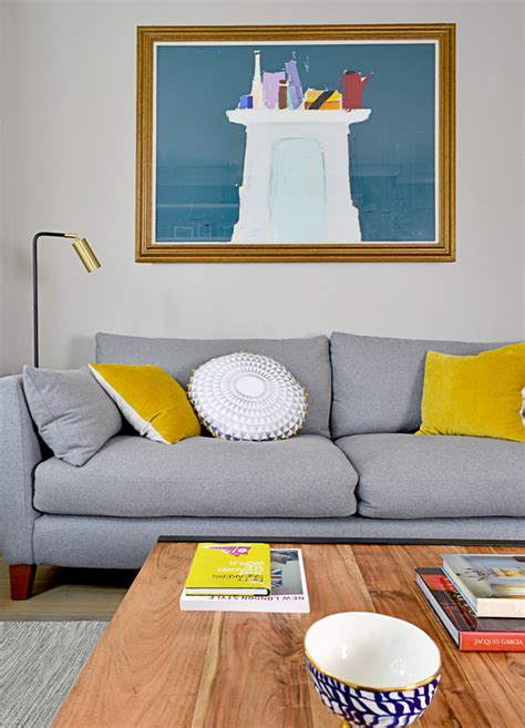 light grey  yellow living room ideas gannons gab