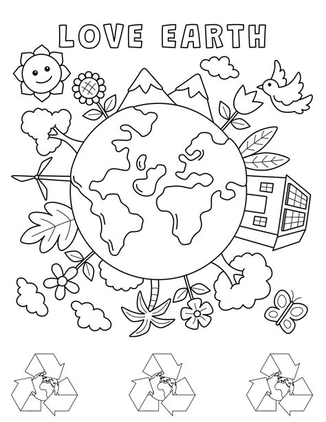 earth day coloring pages  kids  adults