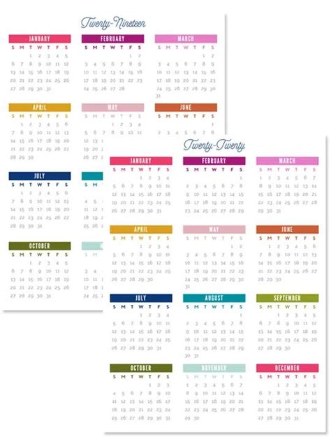 printables   glance calendar calendar printables