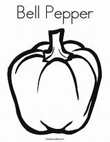 Pepper Bell Coloring Built California Usa sketch template