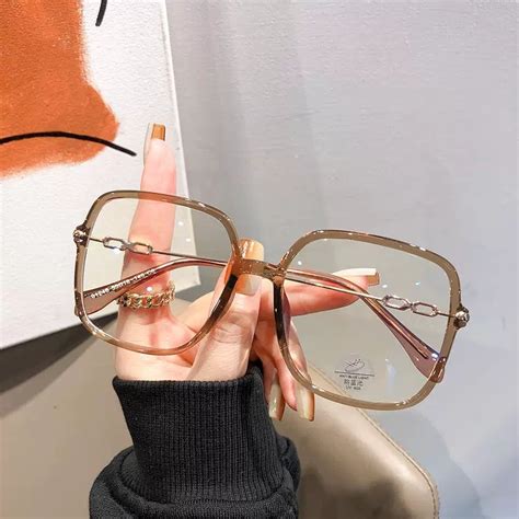 oversized frame tr90 eyeglasses anti radiation korean replaceable