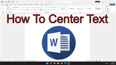 center text   middle   page  microsoft word tutorial