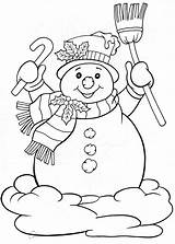 Snowman Coloring Pages Christmas Winter Printable Sheets Holiday Kids sketch template