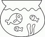 Coloring Fish Cliparts Bowl Sheet sketch template