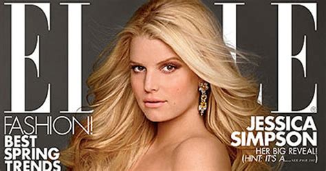 Pregnant Jessica Simpson Poses Nude For Elle Says Shes Having A Girl