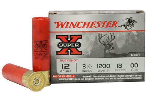 Winchester 12 Gauge 3 1 2 Inch Super X 18 Pellets Buffered 00 Buckshot