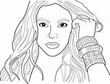 Shakira Coloring Pages Popular sketch template