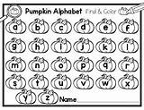 Alphabet Find Pumpkins Color Lowercase Freebie Subject sketch template