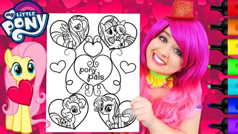 coloring   pony valentines day hearts coloring page